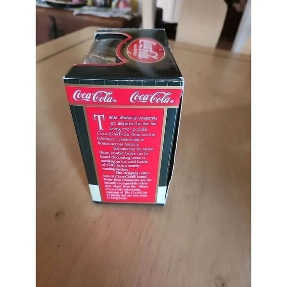 Vintage 1998 Coca Cola Polar Bear On Coke Machine Christmas Ornament - Picture 5 of 6